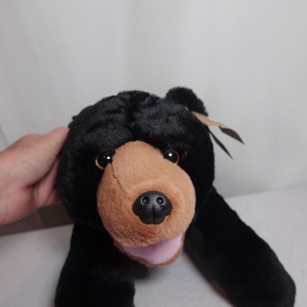 Black Bear Full Body Hand Puppet Plush Stuffed Animal The Petting Zoo Black Bear